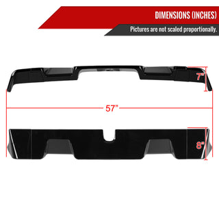 Spec D Rear Cab Spoiler (Glossy Black, 3pc): Ram 1500 2019 - 2024