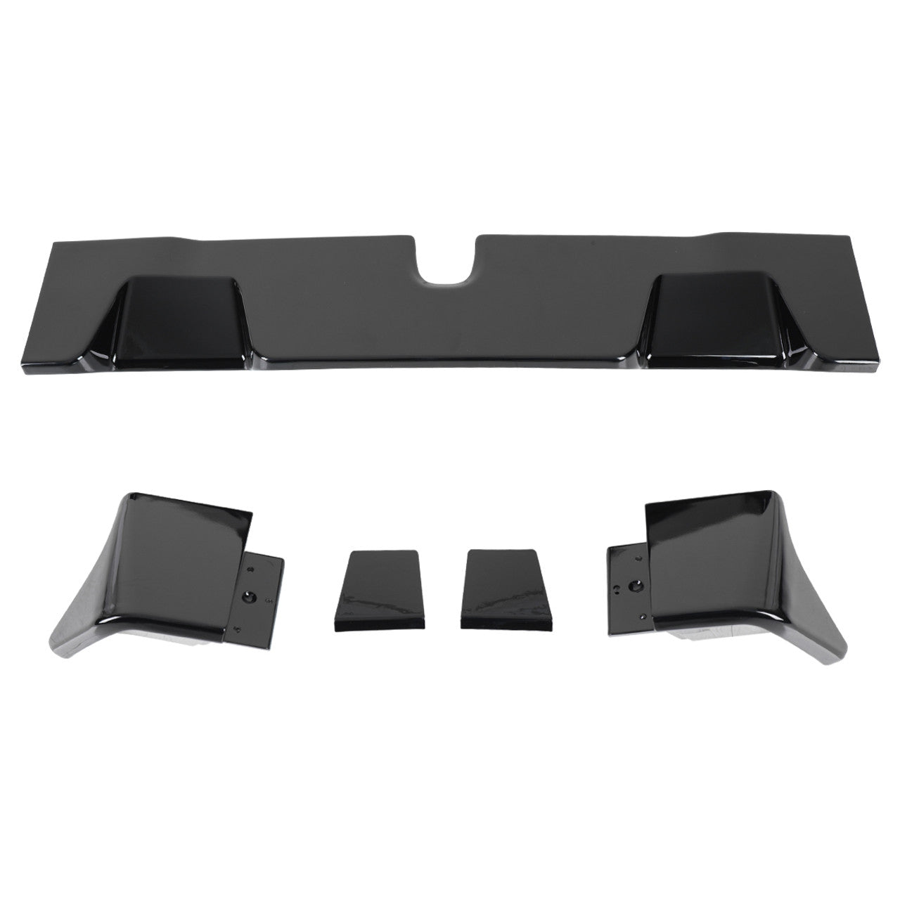 Spec D Rear Cab Spoiler (Glossy Black, 3pc): Ram 1500 2019 - 2024