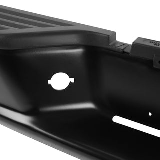 Spec D Black SS Factory Rear Step Bumper w/ License Lamps: Dodge Dakota 2005-2011