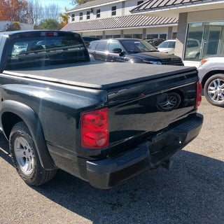 Spec D Black SS Factory Rear Step Bumper w/ License Lamps: Dodge Dakota 2005-2011