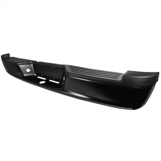 Spec D Black SS Factory Rear Step Bumper w/ License Lamps: Dodge Dakota 2005-2011