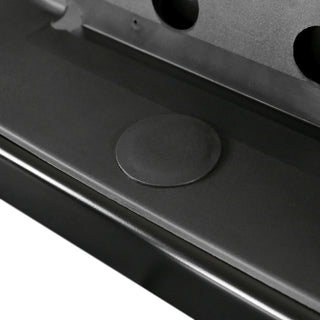 Spec D Black SS Rear Step Bumper w/ License Lamps: Dodge Ram 1500 / 2500 / 3500 2009-2012
