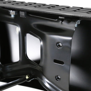 Spec D Black SS Rear Step Bumper w/ License Lamps: Dodge Ram 1500 / 2500 / 3500 2009-2012