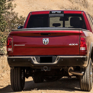 Spec D OEM Style Steel Rear Bumper (Black w/ Parking Sensor Holes): Dodge Ram 2009 - 2018