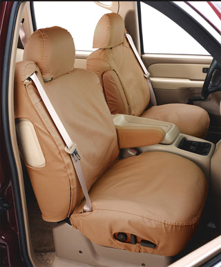 Covercraft Polycotton SeatSaver Custom Front Row Seat Covers (FRONT): Ram 2500 / 3500 2019-2024 - Tan