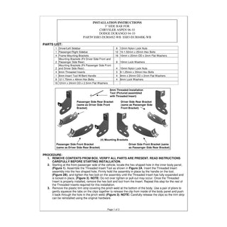Spec D 3" Chrome SS Side Step Nerf Bars: Dodge Durango / Chrysler Aspen 2004-2010