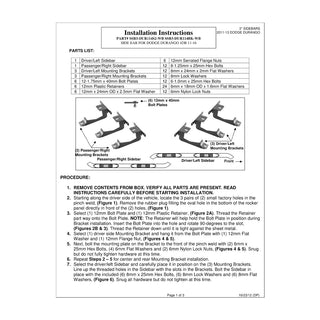 Spec D 3" Chrome SS Side Step Nerf Bars: Dodge Durango 2011-2024 3.6L / 5.7L