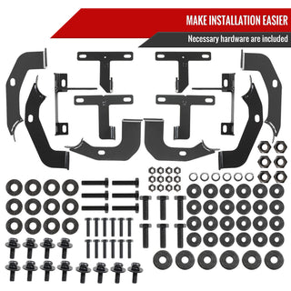 Spec D Black 3" Side Step Nerf Bars Running Boards: Jeep Gladiator 2020-2022 2.0L/3.6L