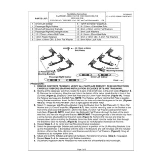 Spec D 3" Chrome SS Side Step Nerf Bars: Jeep Grand Cherokee 2011-2021 3.6L / 5.7L