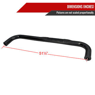 Spec D 3" Black SS Side Step Nerf Bars (REG CAB): Fits Dodge Ram 1500/2500/3500 2002-2009