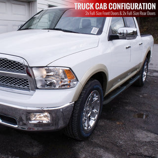 Spec D 3" Black SS Side Step Nerf Bars (CREW CAB): Fits Ram 1500 2009-2018 / Ram 2500 3500 4500 5500 2010-2024