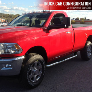Spec D 3" Chrome SS Side Step Nerf Bars: Fits Dodge Ram 1500/2500/3500 2009-2021 Regular Cab
