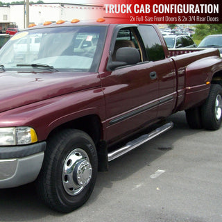 Spec D 3" Chrome SS Side Step Nerf Bars: Fits Dodge Ram 1994-2002