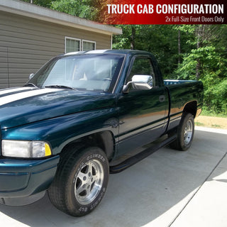 Spec D 3" Black SS Side Step Nerf Bars: Fits Dodge Ram 1994-2002