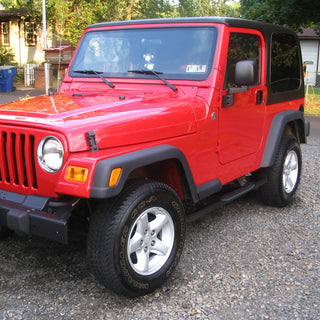 Spec D 3" Black SS Side Step Nerf Bars (2DR): Jeep Wrangler JK 2007-2018
