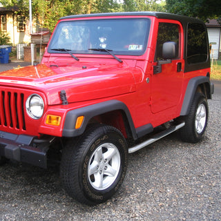 Spec D 3" Chrome SS Side Step Nerf Bars (2DR): Jeep Wrangler JK 2007-2018