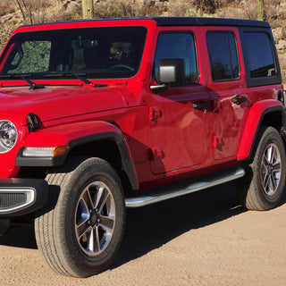 Spec D 3" Chrome SS Side Step Nerf Bars (4DR): Jeep Wrangler JK 2007-2018