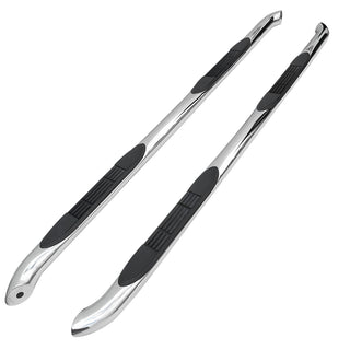 Spec D 3" Chrome SS Side Step Nerf Bars (4DR): Jeep Wrangler JK 2007-2018