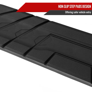 Spec D Black 4" Oval Side Step Nerf Bars Running Boards: Jeep Gladiator 2020-2022 2.0L/3.6L
