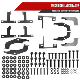 Spec D Black 4" Oval Side Step Nerf Bars Running Boards: Jeep Gladiator 2020-2022 2.0L/3.6L