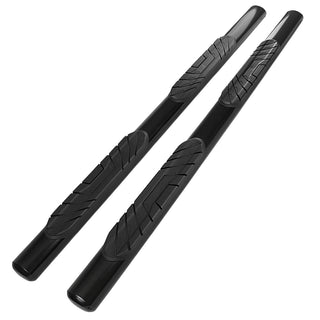 Spec D Black 4" Oval Side Step Nerf Bars Running Boards: Jeep Gladiator 2020-2022 2.0L/3.6L