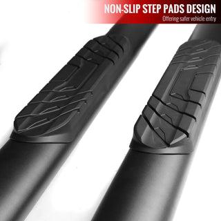 Spec D 4" Black SS Side Step Nerf Bars: Ram 1500 Crew Cab 2019-2024