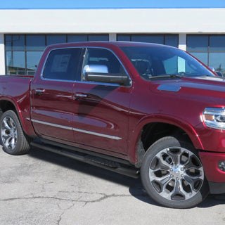 Spec D 4" Black SS Side Step Nerf Bars: Ram 1500 Crew Cab 2019-2024