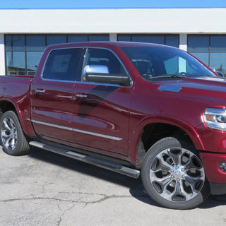 Spec D 4" Chrome SS Side Step Nerf Bars: Ram 1500 Crew Cab 2019-2024