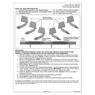 Spec D 4" Chrome SS Side Step Nerf Bars: Ram 1500 Quad Cab 2019-2021 3.6L/5.7L