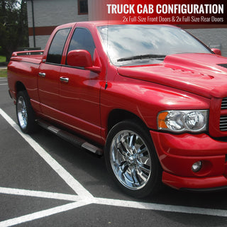 Spec D 5" Aluminum Side Step Bars: Fits Dodge Ram 2002-2008 Quad Cab