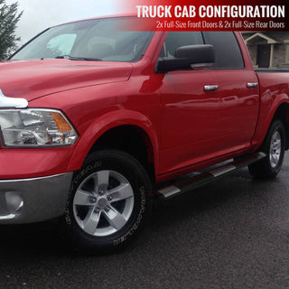 Spec D 5" Side Step Nerf Bars (Polished): Dodge Ram Crew Cab 2009 - 2018