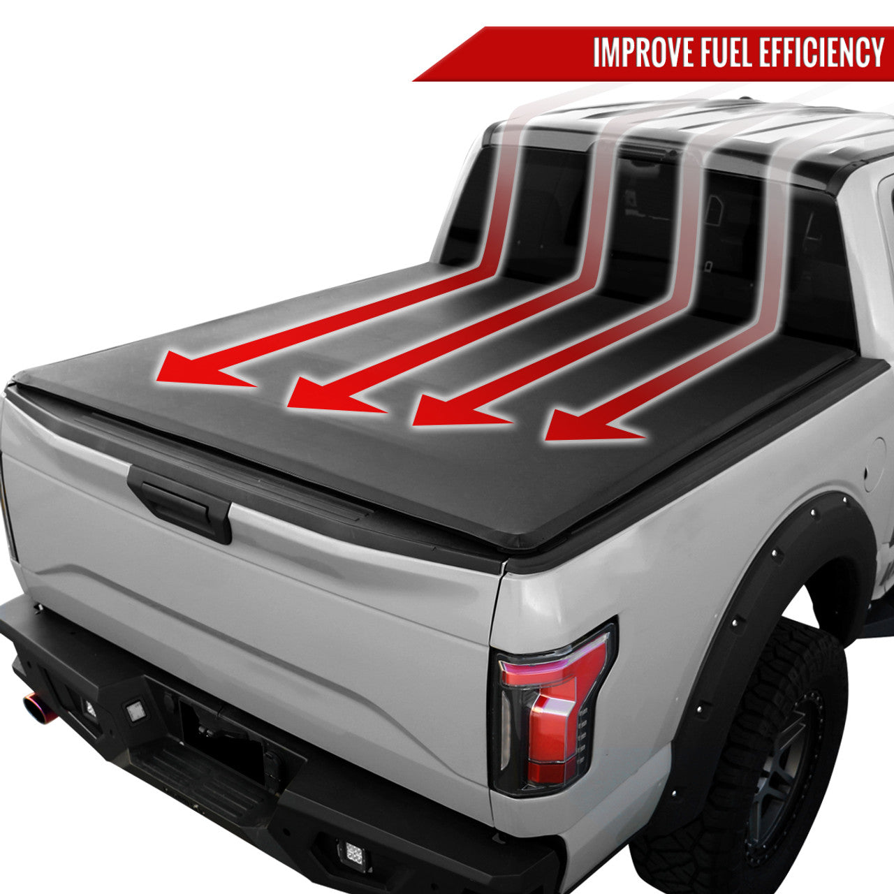 Spec D Soft Quad Fold Tonneau Cover: Dodge Dakota (w/ 6.5ft Bed) 2005 - 2011
