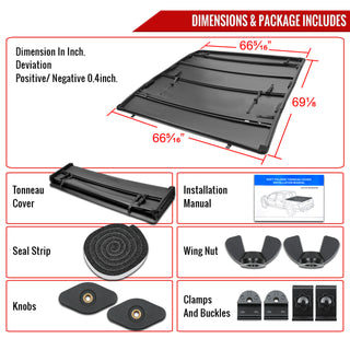 Spec D Soft Quad Fold Tonneau Cover: Dodge Ram (w/ 5.8ft Bed) 2009 - 2018