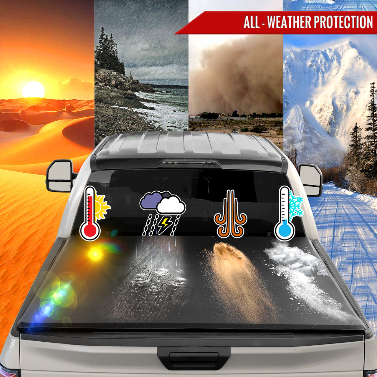 Spec D Soft Quad Fold Tonneau Cover: Dodge Ram (w/ 5.8ft Bed) 2009 - 2018