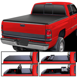 Spec D Soft Quad Fold Tonneau Cover: Dodge Ram (w/ 6.5ft Bed) 1994 - 2002