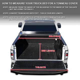 Spec D Hard Quad-Fold Tonneau Cover: Dodge Ram (w/ 5'8ft Bed) 2009 - 2018