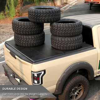 Spec D Hard Quad-Fold Tonneau Cover: Dodge Ram (w/ 6.4ft Bed) 2002 - 2018