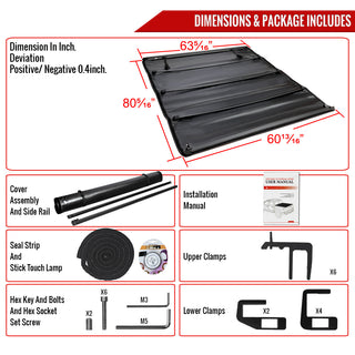 Spec D Roll Up Vinyl Tonneau Cover 6.5' Bed: Fits Dodge / Ram / Mitsubishi 2005-2011