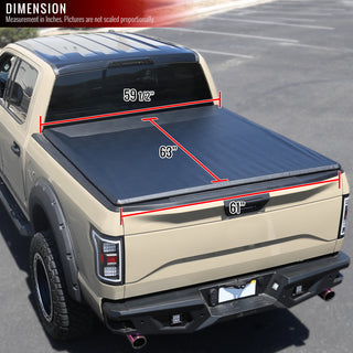 Spec D Sport Soft Roll-Up Tonneau Cover 60" Short Bed: Jeep Gladiator 2020-2021 2.0L/3.6L