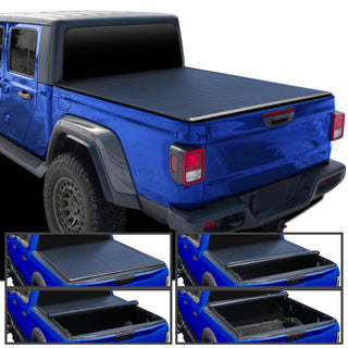 Spec D Sport Soft Roll-Up Tonneau Cover 60" Short Bed: Jeep Gladiator 2020-2024 2.0L/3.6L