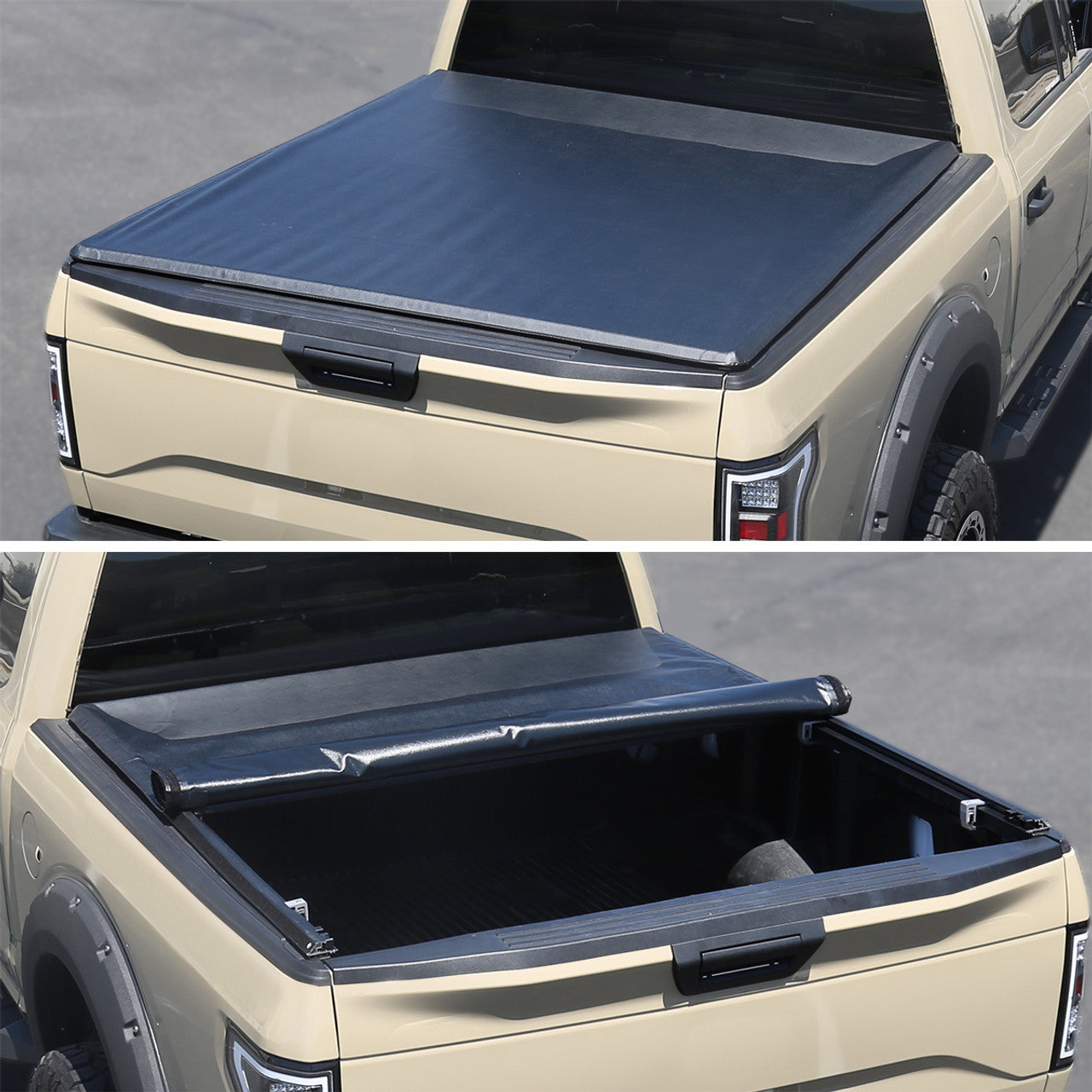 Spec D Soft Roll-Up Tonneau Cover: Dodge Ram 1500 (w/ 5.7ft Bed) 2009 - 2018