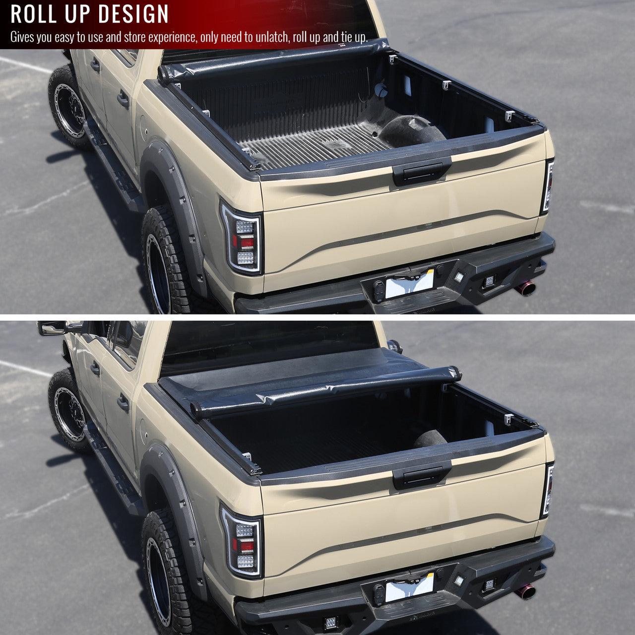 Spec D Vinyl Roll-Up Tonneau Cover: Ram 1500 (w/ 6.4ft Bed) 2019 - 2024