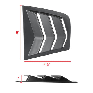Spec D Rear Side Window Louvers (Matte Black): Dodge Charger 2011 - 2023