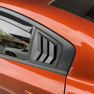 Spec D Rear Side Window Louvers (Matte Black): Dodge Charger 2011 - 2023