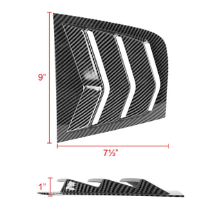 Spec D Rear Side Window Louvers (Carbon Fiber): Dodge Charger 2011 - 2023