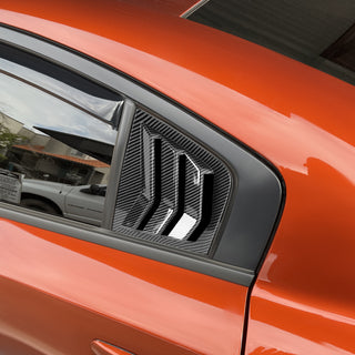 Spec D Rear Side Window Louvers (Carbon Fiber): Dodge Charger 2011 - 2023