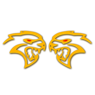 American Brother Designs 4" Hellcat Redeye Cutout Badge: Dodge Durango SRT Hellcat 2021 - 2025