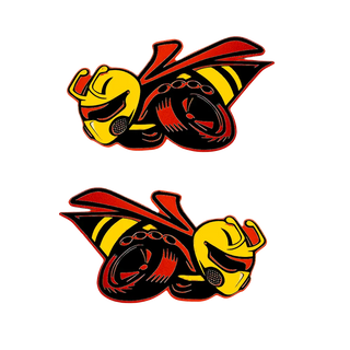 American Brother Designs ANGRY BEE Exterior Badge: Dodge Challenger / Charger 2015 - 2023