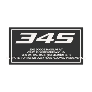 American Brother Designs Engine Bay Tag: Chrysler / Dodge / Jeep / Ram