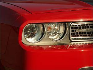 American Car Craft Brushed Headlight Surrounds: Dodge Challenger R/T SRT8 2008 - 2014